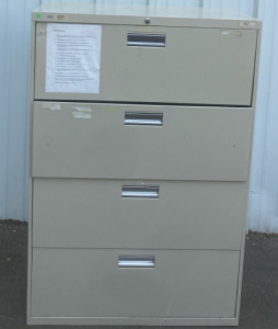 4 Tier Stainless Steel Filing Cabinet 19&rdquo;x36&rdquo;x53&rdquo;