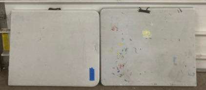 (2) 6&rdquo; White Folding Tables