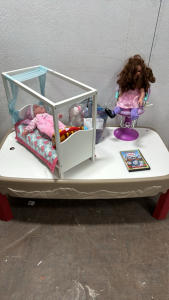 Train/ Play Table & Dolls