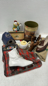 Ice skates and golf shoes
