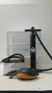 (1) Clear Plastic Drawers, (1) Manual Air pump (1) Electric Air pump