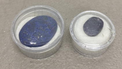 (2) Various Sized Lapis Lazauli Cabochon Gems