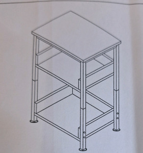 (1) 2 Tier Kitchen Rack/Trolley