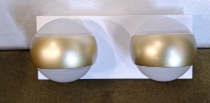 (1) 24W Bathroom Vanity Light, Bathroom Light Fixture Over Mirror, Modern LED Wall Sconce, 3000K Wall Light for Bathroom/Living Room/Bedroom, White Gold<br/>
