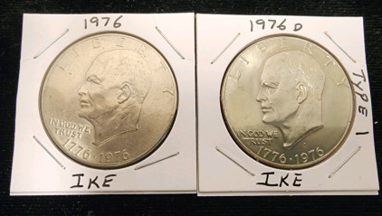 (2) Ike Dollars
