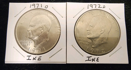 (2) Ike Dollars