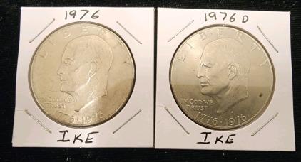 (2) Ike Dollars