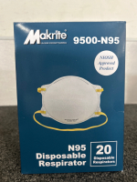 (4) Boxes Of Makerite 9500-N95 Disposable Respirators - 3