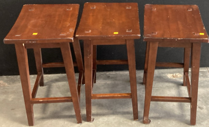 (3) BACKLESS BARSTOOLS