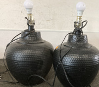 (2) LARGE BLACK LAMPS