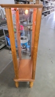 (1) Wood and Glass Cabinet with Light - 3