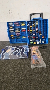 (1) Set of 55 Hot Wheels (1) Small Hot Wheels Mat (1) Burger King Woody From Toy Story