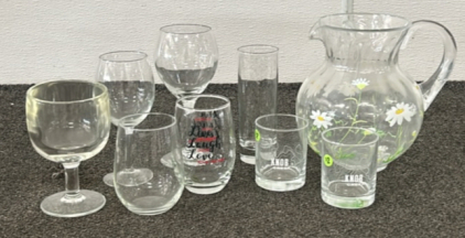 Wine Glasses & Glass Vase