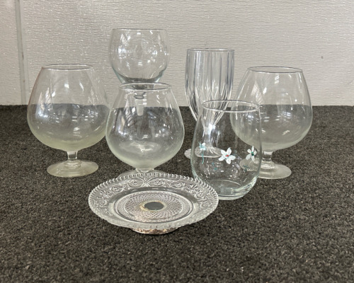 Wine Glasses & Glass Plate