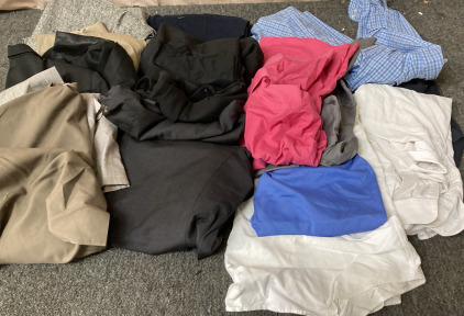 (7) EXTRA LARGE DRESS SHIRTS, 4 EXTRA LARGE DRESS PANTS, 5 EXTRA LARGE BLAZERS.