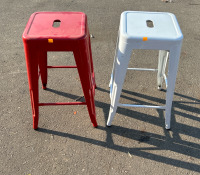 (2) Metal Stools