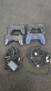 (1) Set of 4 PlayStation Controller (1) Sony AC Adapter (1) Intec Multi Component Cable