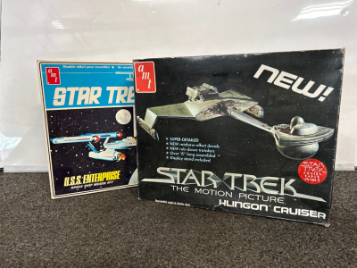 (2) Vintage Star Trek Model Kits