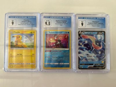 (3) Graded Pokémon Cards