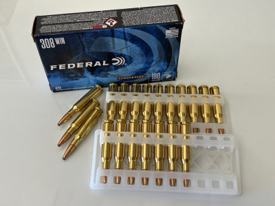 Box (20 Rnds) Of Federal 308 Win 180 GR. Jacketed Soft Point