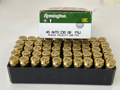 (50) Rounds Of Remington 45 Auto 230 Gr. FMJ