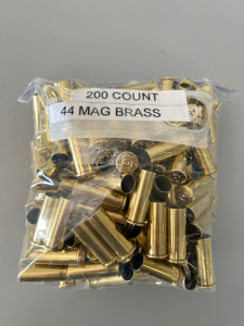 Bag of 200 Count 44 MAG Brass Casings