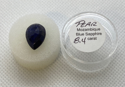 Pear Cut Mozambique Blue Sapphire 8.4 Ct.