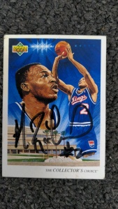 Signed Mitch Richmond Card