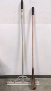 Landscape Rake & Trench Shovel