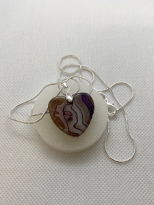 Striped Agate Gemstone Necklace