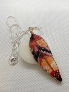 Metal Feather Necklace