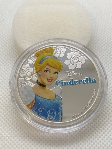 1 Troy oz .999 Fine Silver Plated Disney "Cinderella" Round