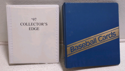 (1) Binder of 1997 Collector's Edge Football Player Cards (1) Binder of Baseball Player Cards (feat. Holographic Player Cards)