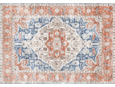 (1) Pajata Red and Blue 5' X 7' Area Rug <br/>