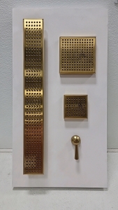 Oatey (4) piece brass colored kitchen display