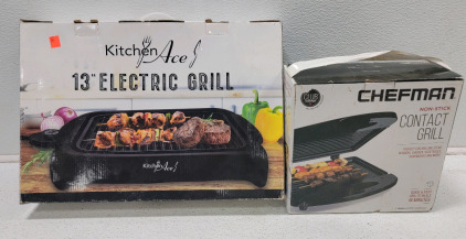 Kitchen Ace Electric Grill & NonStick Contact Grill