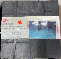 Tote of Plastic Deck Tiles