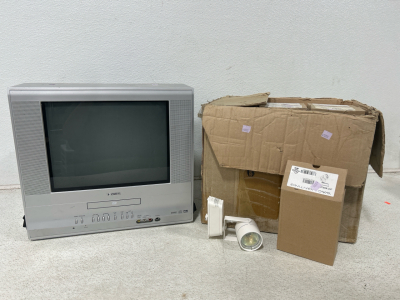 (1) Toshiba TV 2005 (1) Box of WAC Repositionable Lights 17 Ct