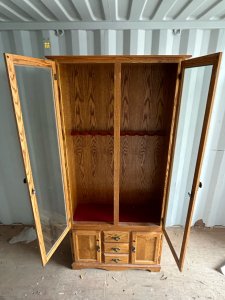 (1) Gun lined cabinet