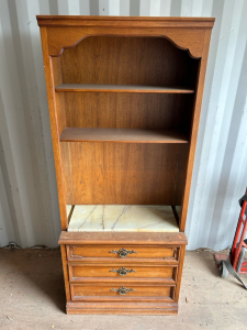 (1) 3 drawer book shelf