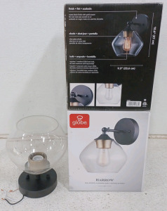 (3) Globe Light Fixtures - 2 In Box - See Photos