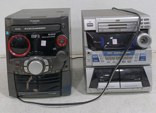 (1) JVC 3-CD Player - No Volume Knob (1) Panasonic 5-CD Changer - No Power Cable