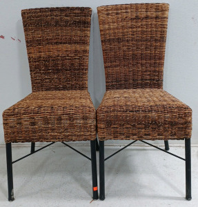 (2) Patio Chair - Wicker Style - Sturdy