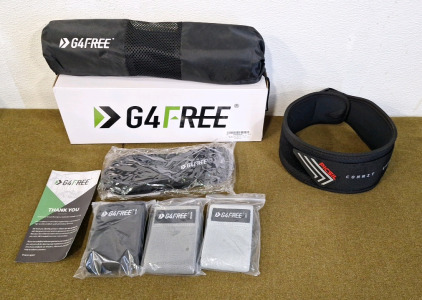 (1) G4Free 7-Piece Barbell Pad Set & (1) PICSIL, Weightlifting Belt, Medium