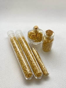 (5) Small Jars Of Gold Foil