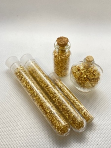 (5) Small Jars Of Gold Foil