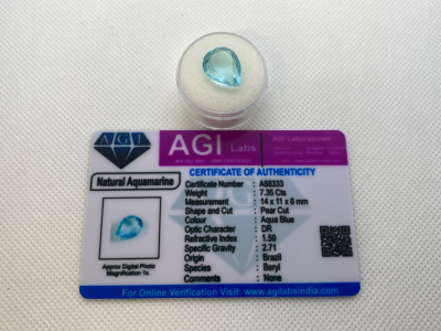 Aquamarine Pearcut Gemstone