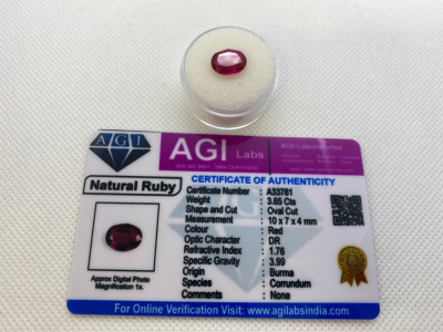 Burma Red Ruby Oval Cut Gemstone