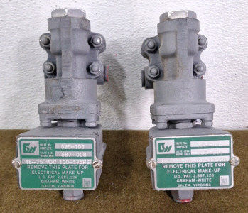 (2) Graham White 595-106 Control Valves,