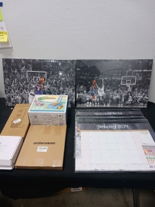 (2) Basketball Canvas Prints, Plant Grow Light, (5) 2024 Calendars And More.